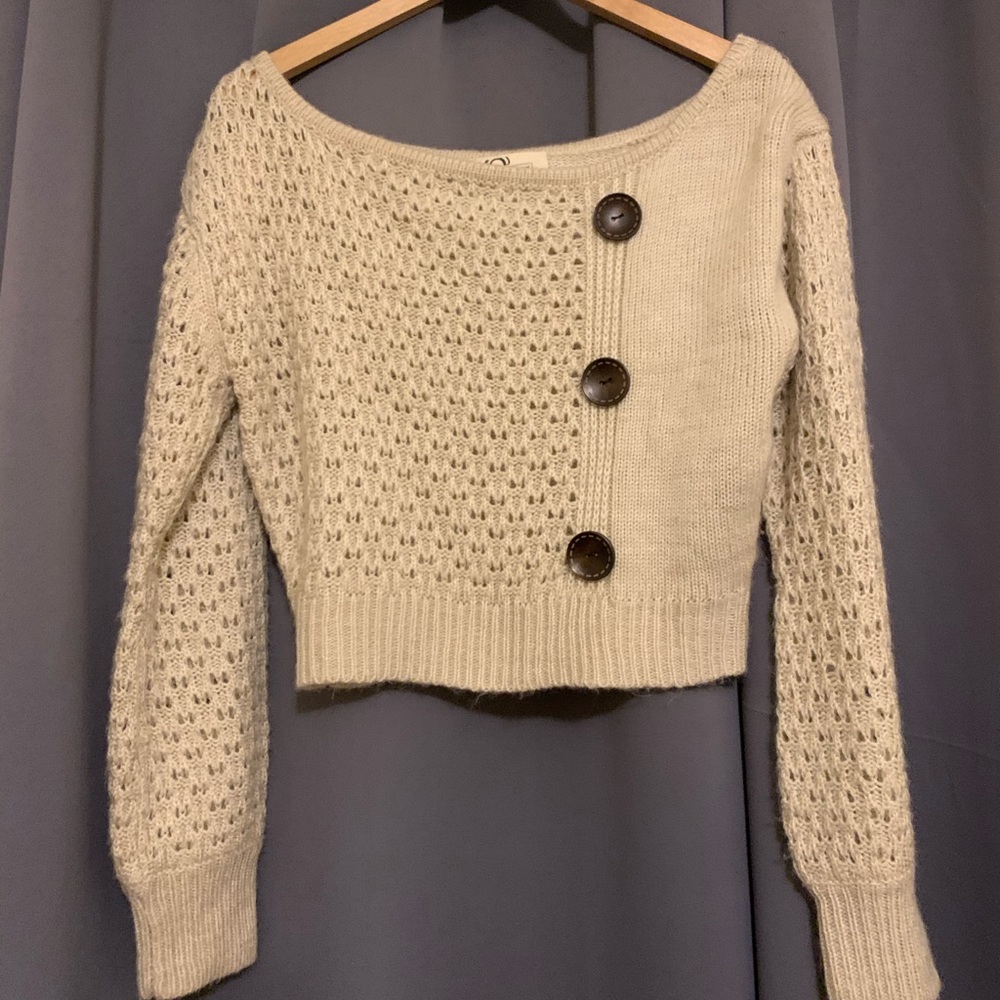 ✨ Off The Shoulder Cropped Sweater Top ✨